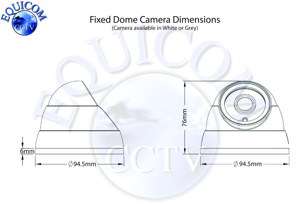5Mp Antivandal Dome CCTV Camera with Night Vision White